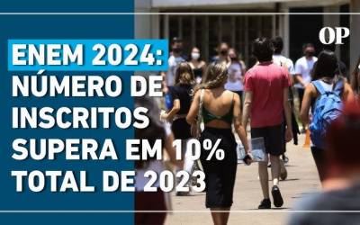 Enem 2024: número de inscritos supera em 10% total de 2023